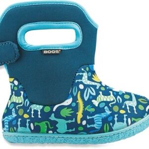 BOGS Toddler Teal and Green Animal Print Boots